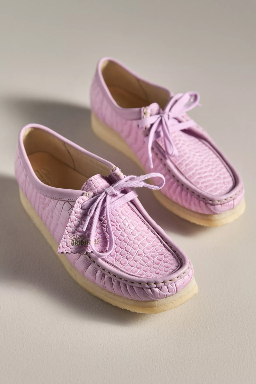 Wallabee - Mauve Croc - Femme