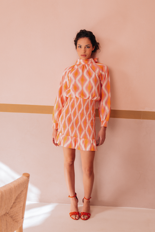 Robe Artémis - Ikat Rose