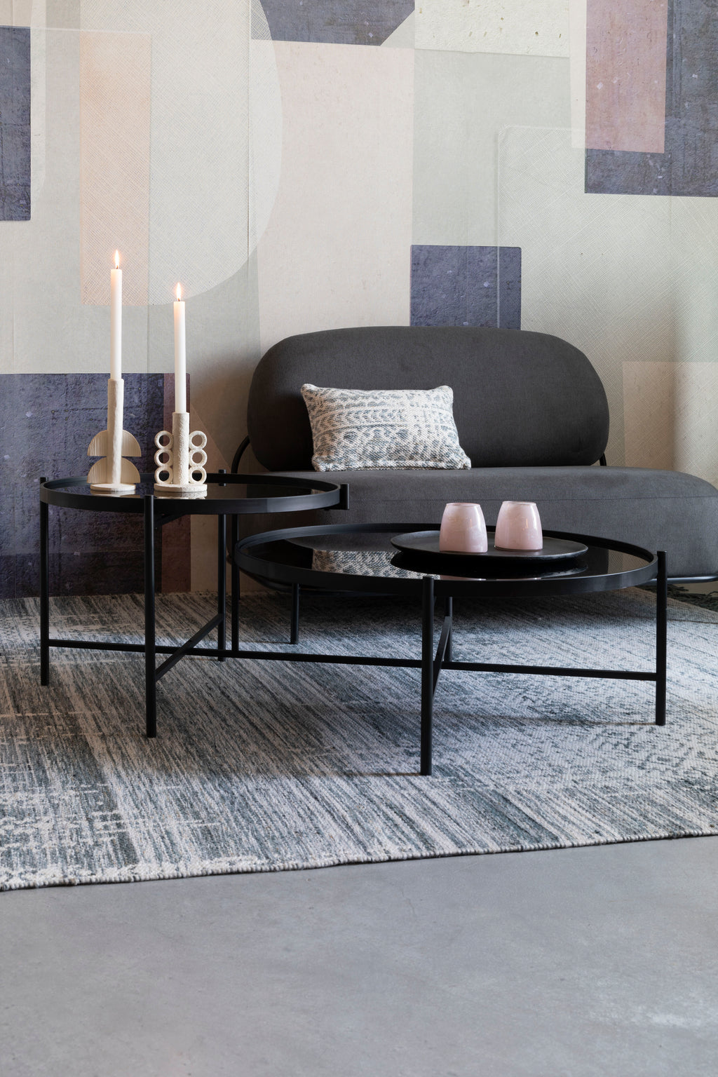 Li - Table Basse - Verre - Noir