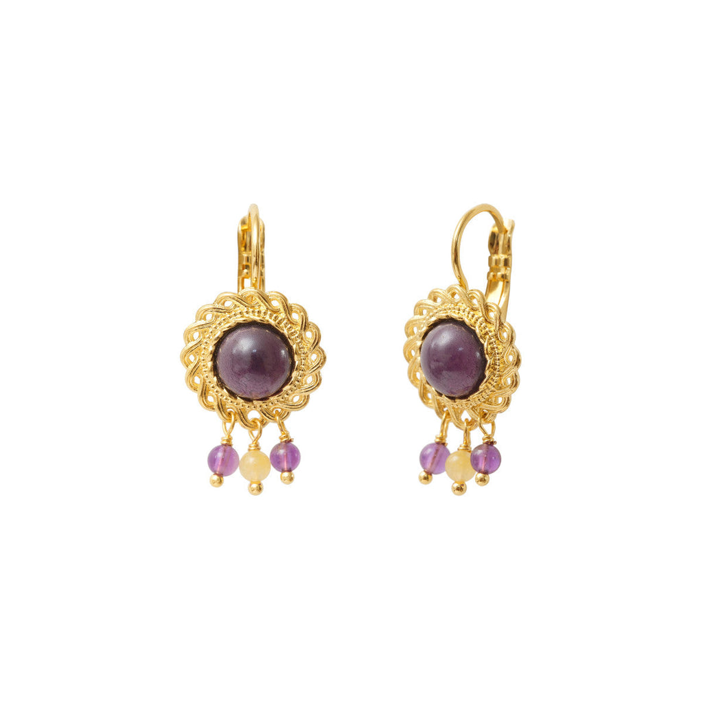 Arizona Dream Sleeper Earrings - Purple