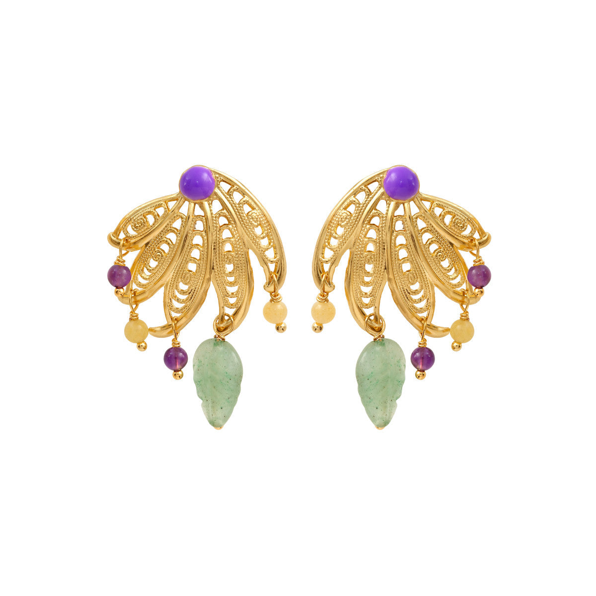 Pendientes Tallo Arizona Dream - Violetas