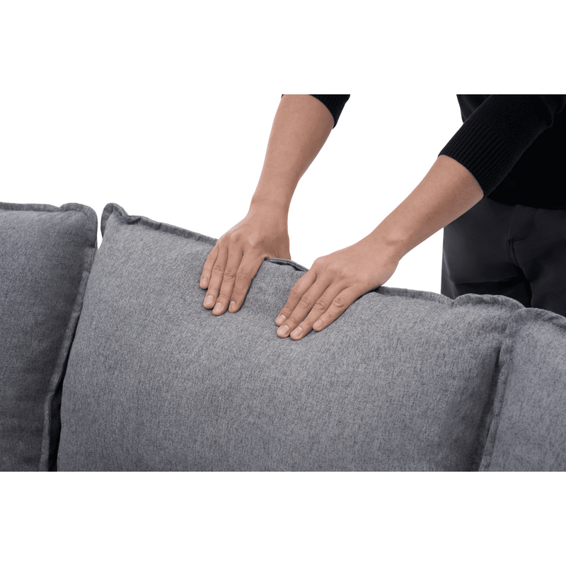 Canapé Convertible 3 Places En Tissu Avec Méridienne - Louison
