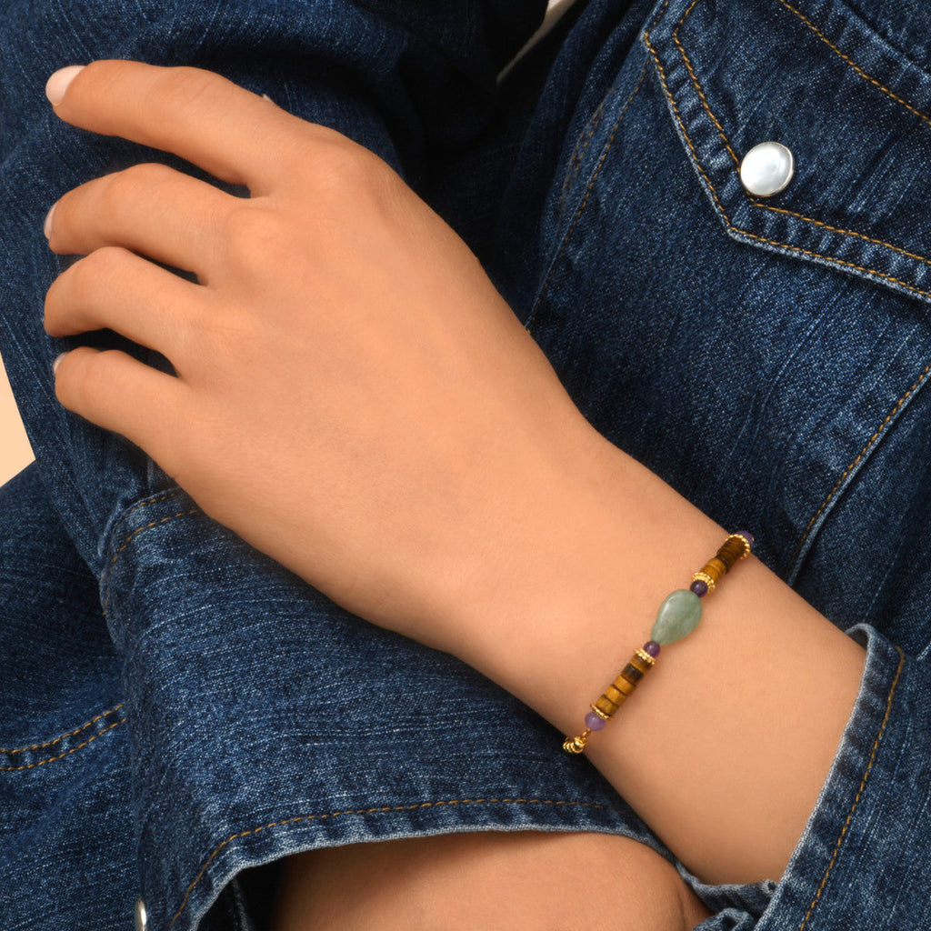 Pulsera Fina Ajustable Arizona Dream - Verde