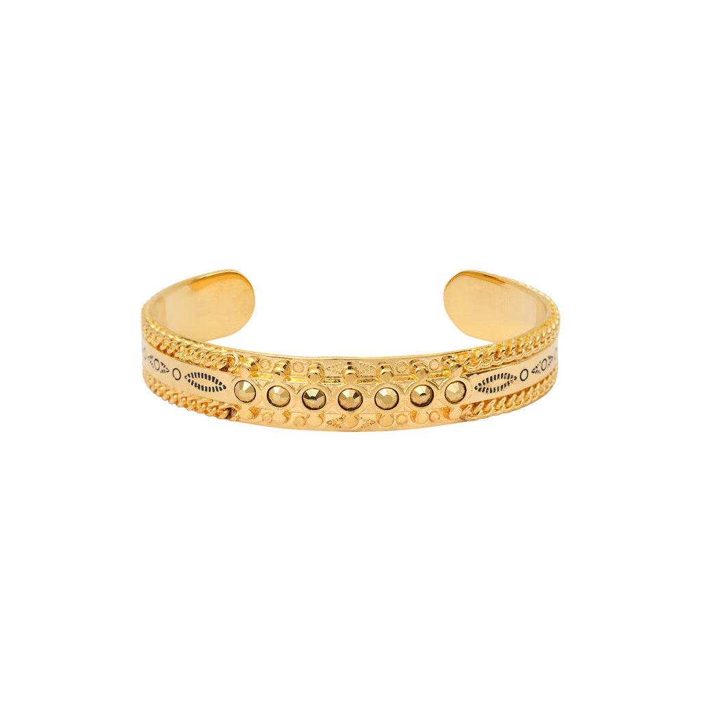 Pulsera Rígida Ajustable Arizona Dream - Dorada