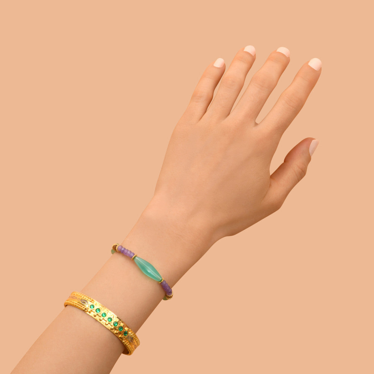 Brazalete Rígido Ajustable Arizona Dream - Verde