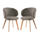 Lot De 2 Chaises En Tissu Et Pieds En Hêtre - Solene