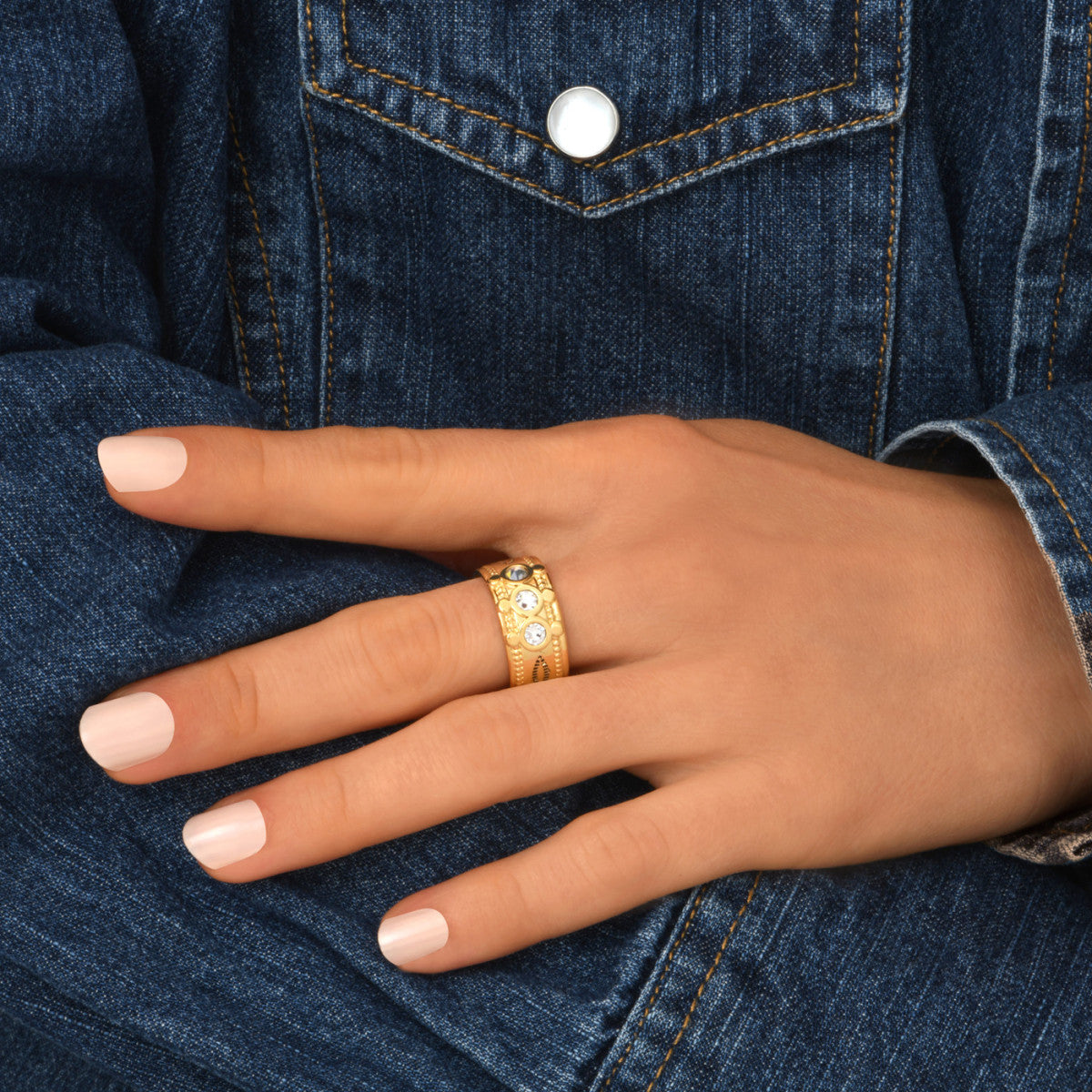 Anillo Mediano Ajustable Arizona Dream - Blanco