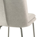 Lysa - Juego de 4 sillas, tela y patas de metal beige - Beige