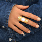 Anillo Ancho Ajustable Arizona Dream - Blanco