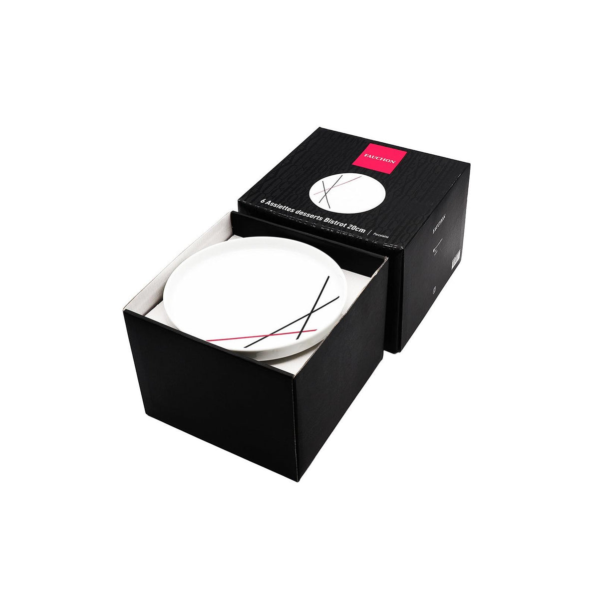 Bistrot - Fauchon - 6 piatti da dessert - 20 cm - Bianco