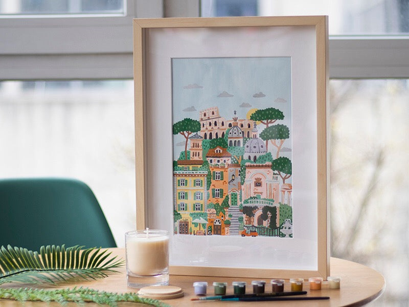 Acheter Coffret peinture au numéro - Petit Pinceau - Rome par Hoglet and co - 22,99 € en ligne sur La Petite Epicerie - Loisi...