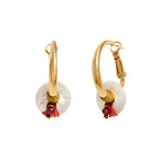 Babylone Creole Hoop Earrings - White