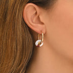 Babylone Creole Hoop Earrings - White