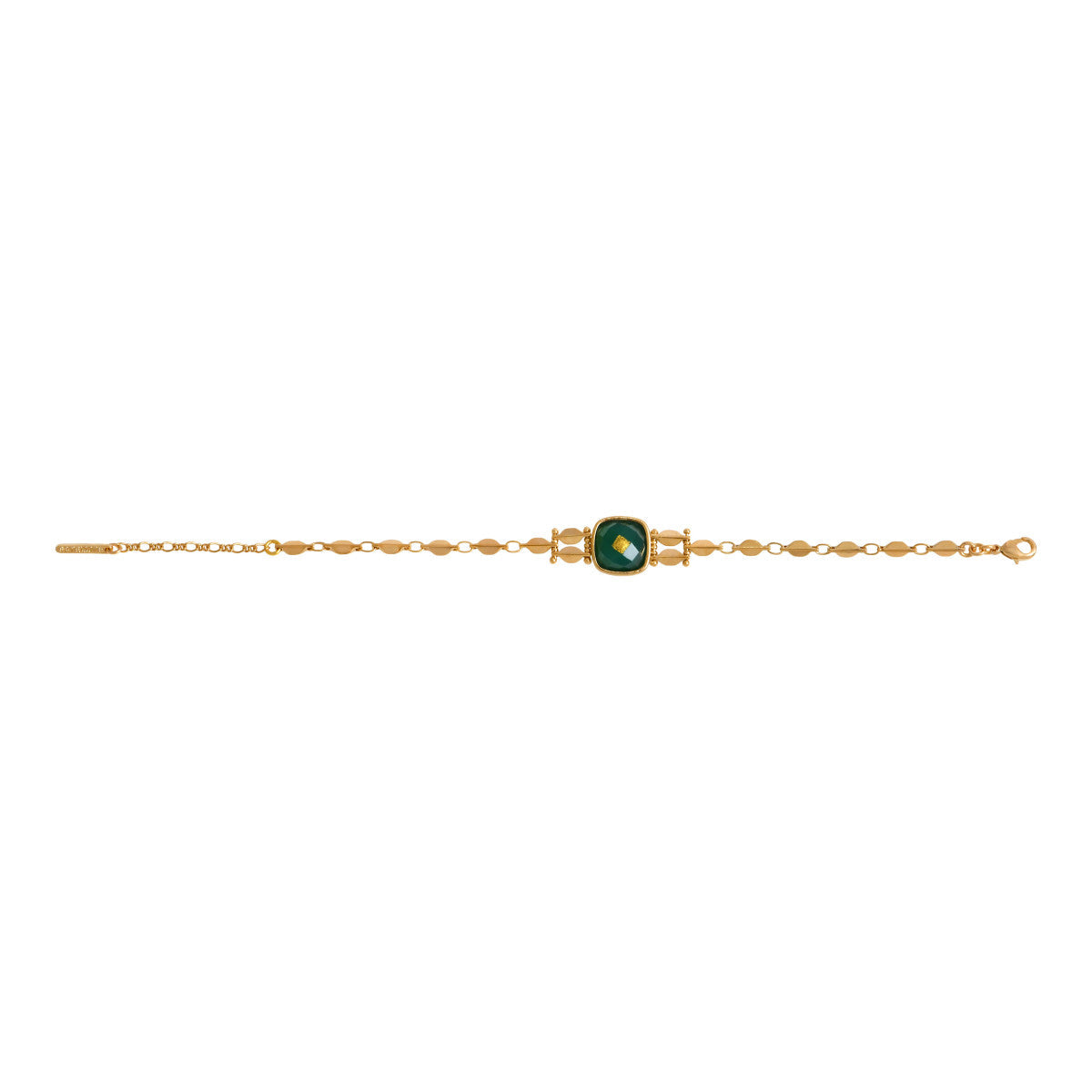 Bracciale Morbido Regolabile Babylone - Agata Verde