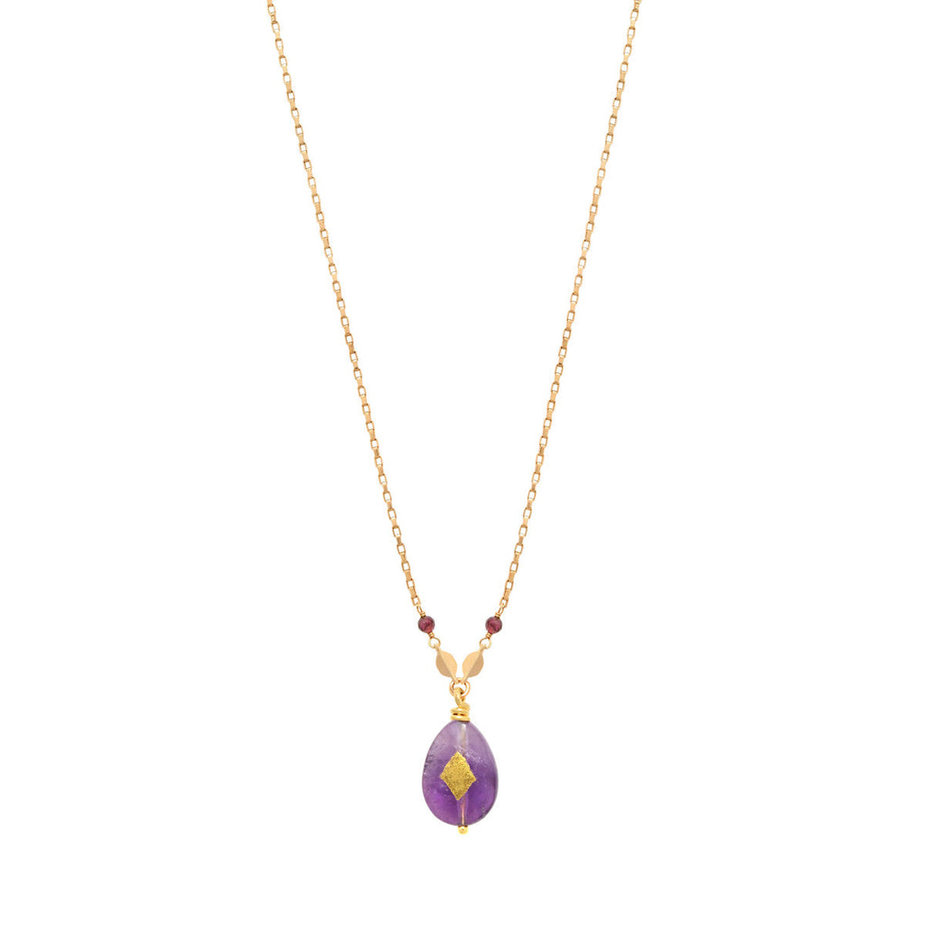 Collar Colgante Ajustable Babylone - Violeta