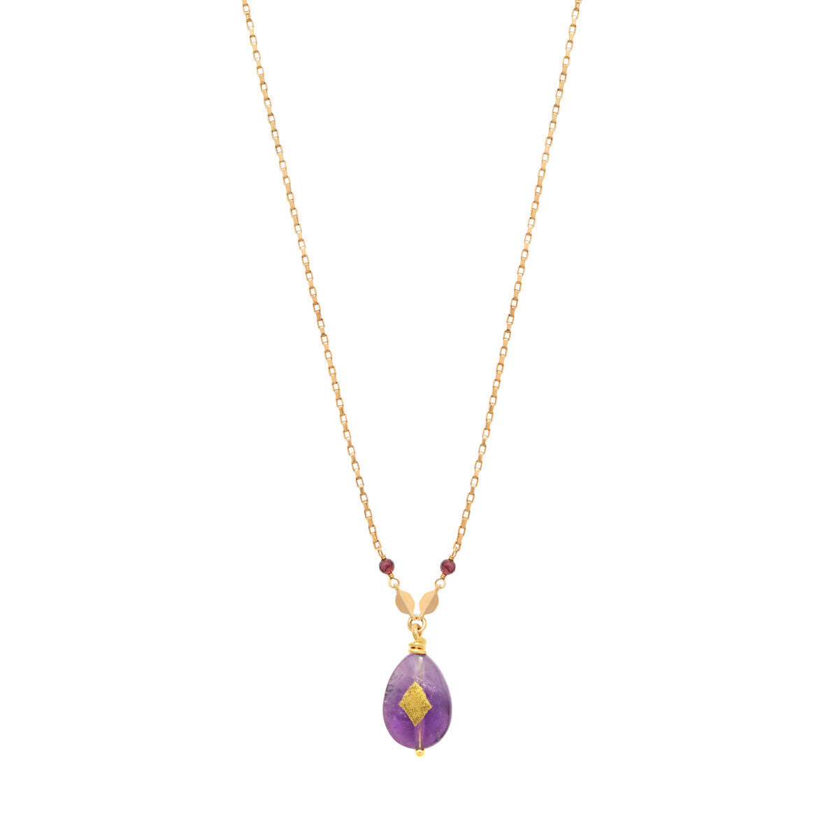 Collar Colgante Ajustable Babylone - Violeta