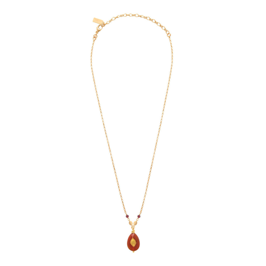 Collana con pendente regolabile Babylone - Arancione