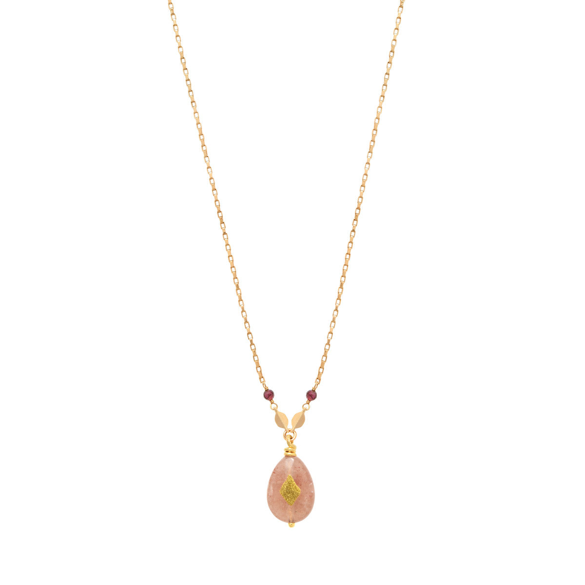 Babylone Adjustable Pendant Necklace - Pink