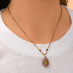 Babylone Adjustable Pendant Necklace - Pink