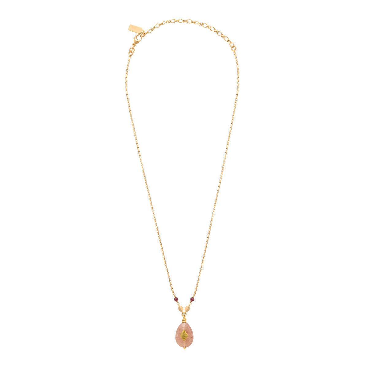 Babylone Adjustable Pendant Necklace - Pink