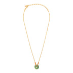 Babylone Adjustable Pendant Necklace - Green Agate
