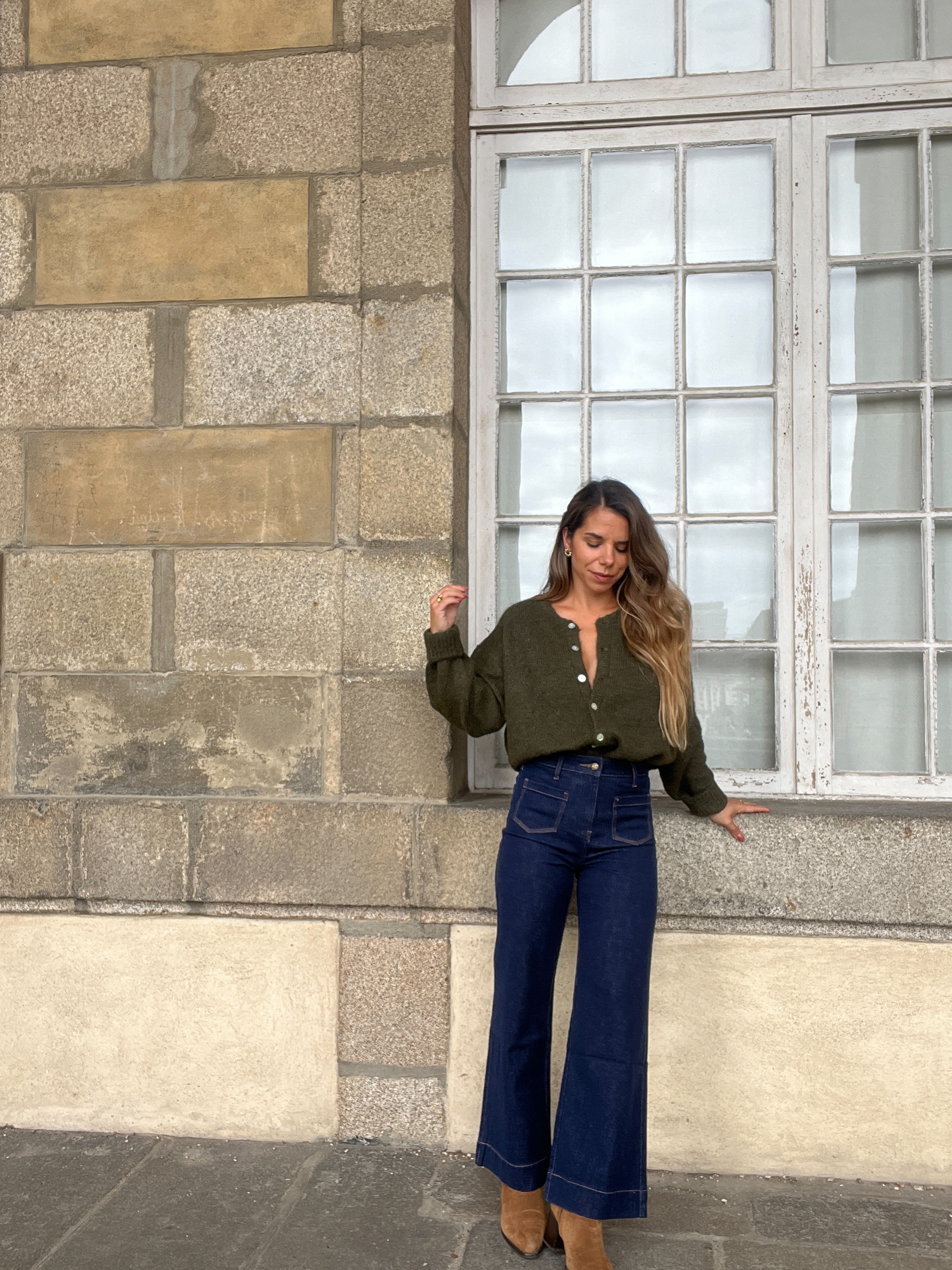 Charlie khaki cardigan