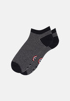 Socquettes Tonnerre Marinière - Noir Gris