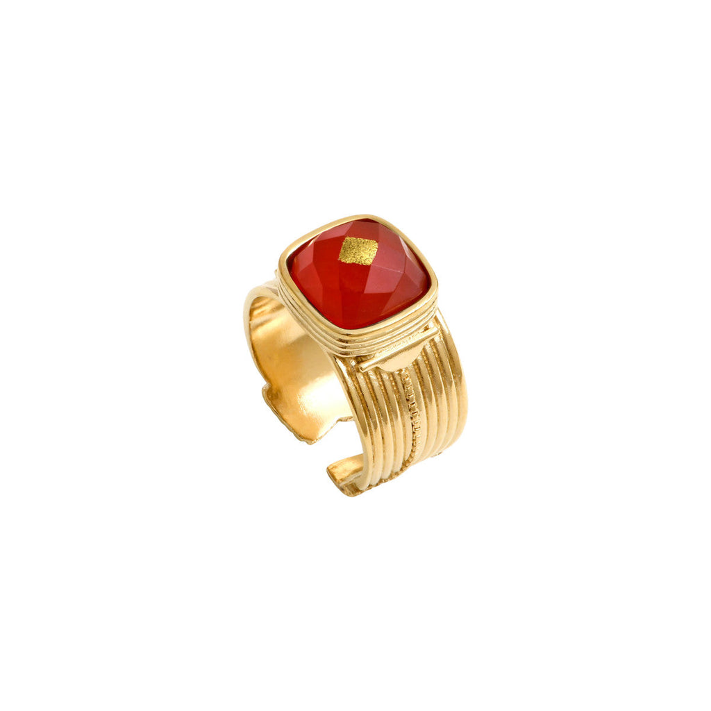Babylone Adjustable Ring - Orange