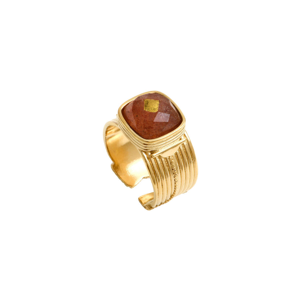 Babylone Adjustable Ring – Pink