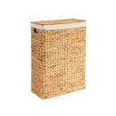 Maya - Cesto Para La Ropa Estrecho Con Tapa De Jacinto De Agua - Beige