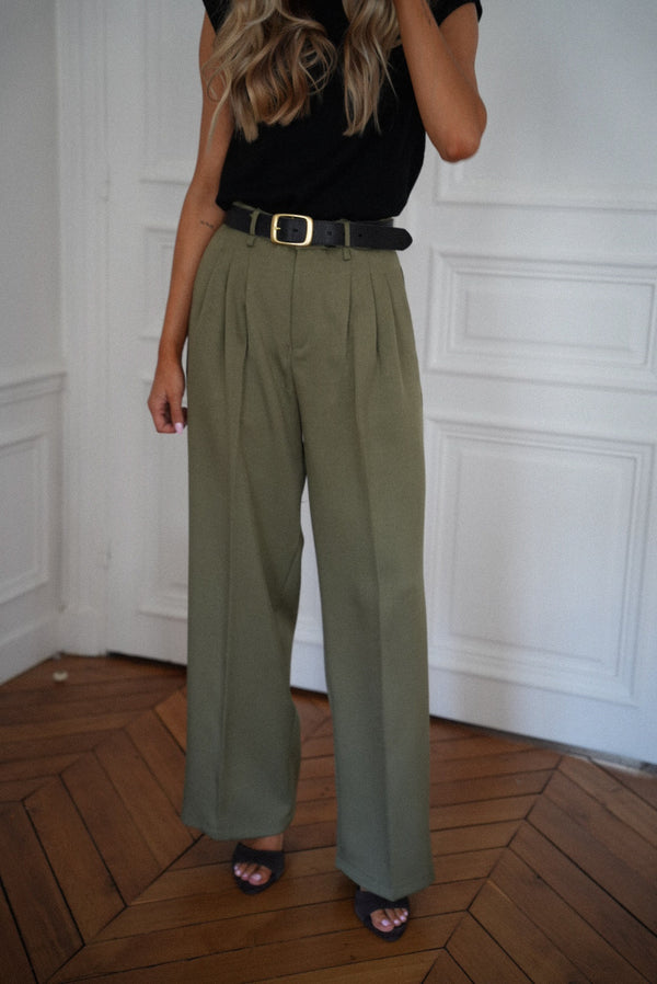 Pantaloni dritti Achille - Kaki