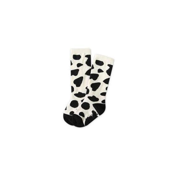 Chaussettes Hautes Vache - Noir/Blanc Cassé - Fille