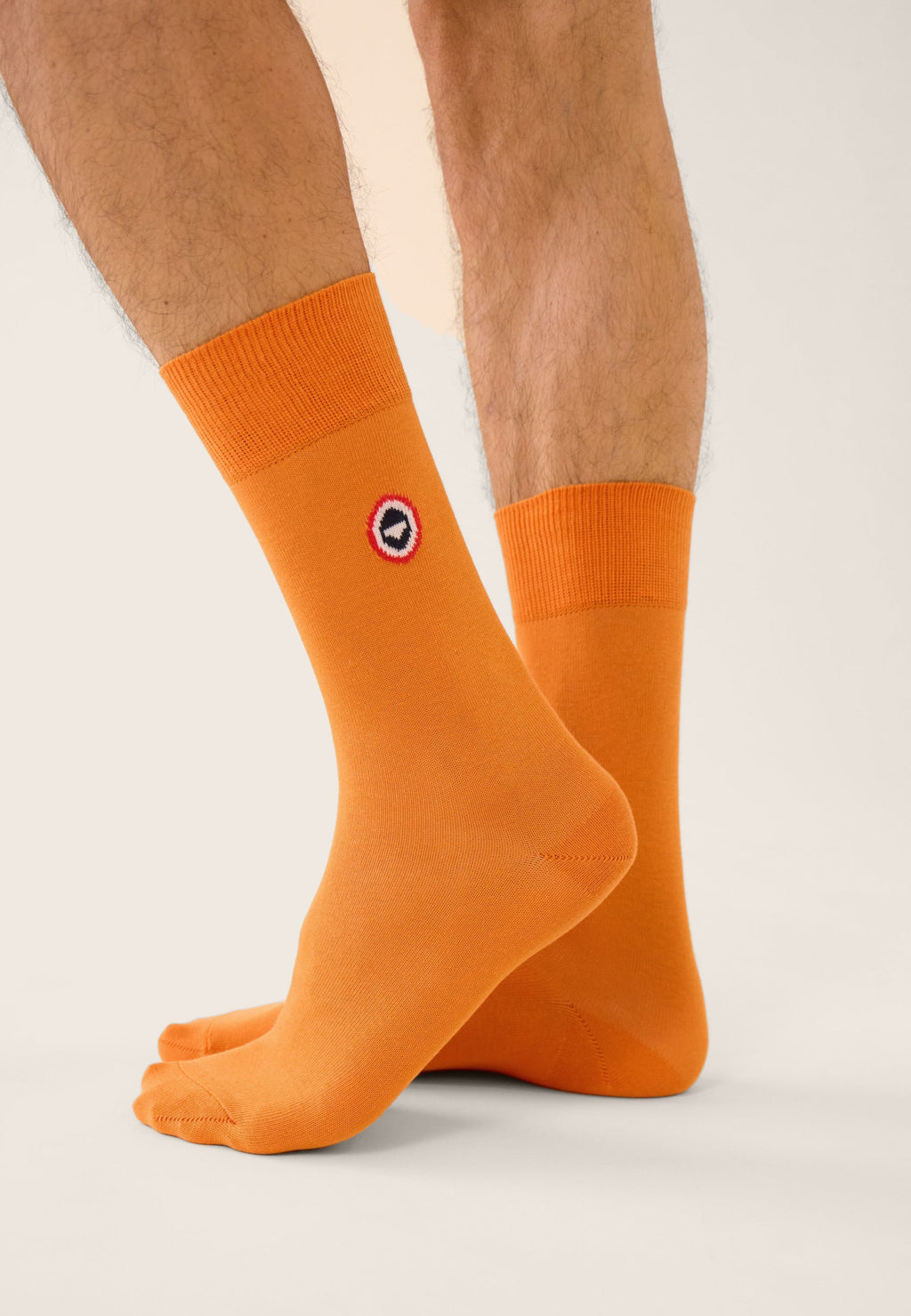 Robuste Plain Mid-Calf Socks - Pure Orange