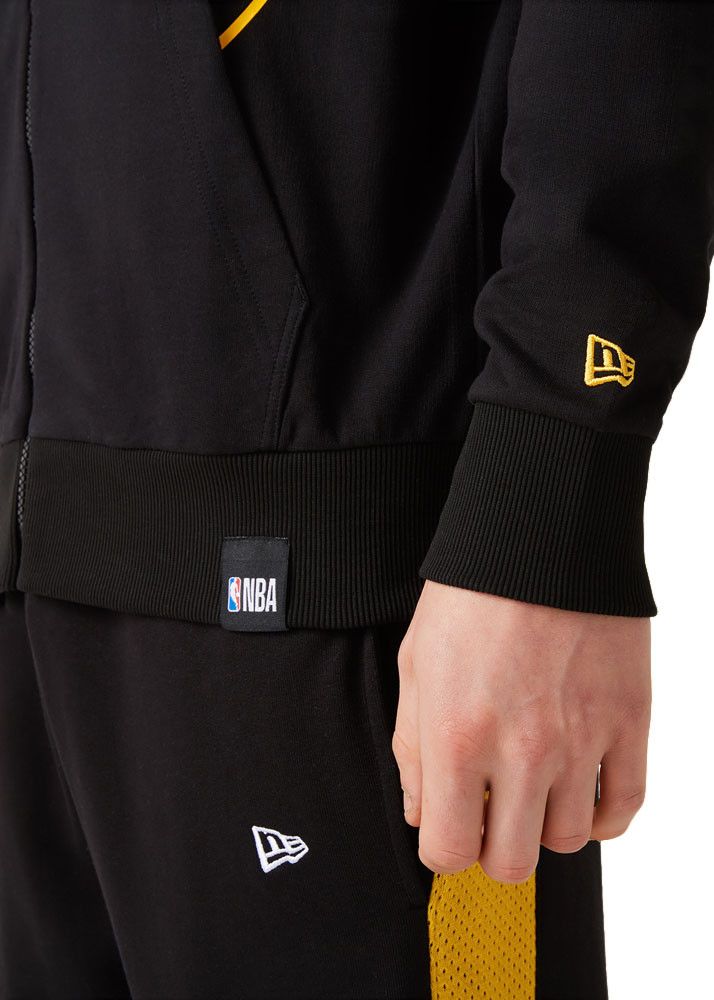 Sweat New Era Logo Black Zip Up La Lakers