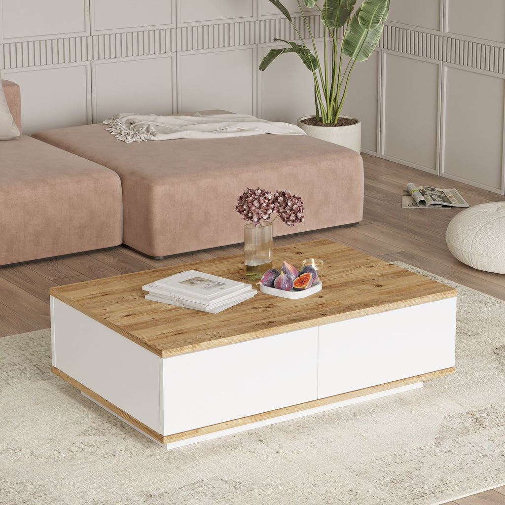 Tables Basses Fr14-Aw - Pin Atlantique / Blanc