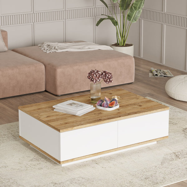 Coffee Table Fr14-Aw - Atlantic Pine / White
