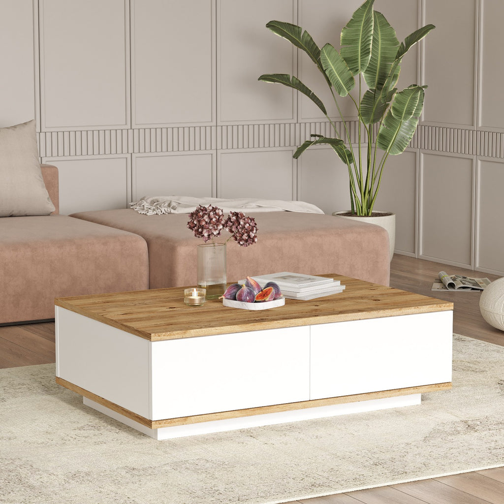 Tables Basses Fr14-Aw - Pin Atlantique / Blanc