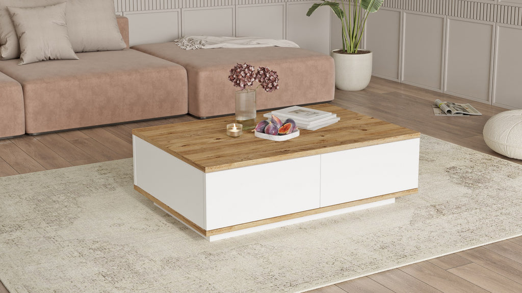 Tables Basses Fr14-Aw - Pin Atlantique / Blanc