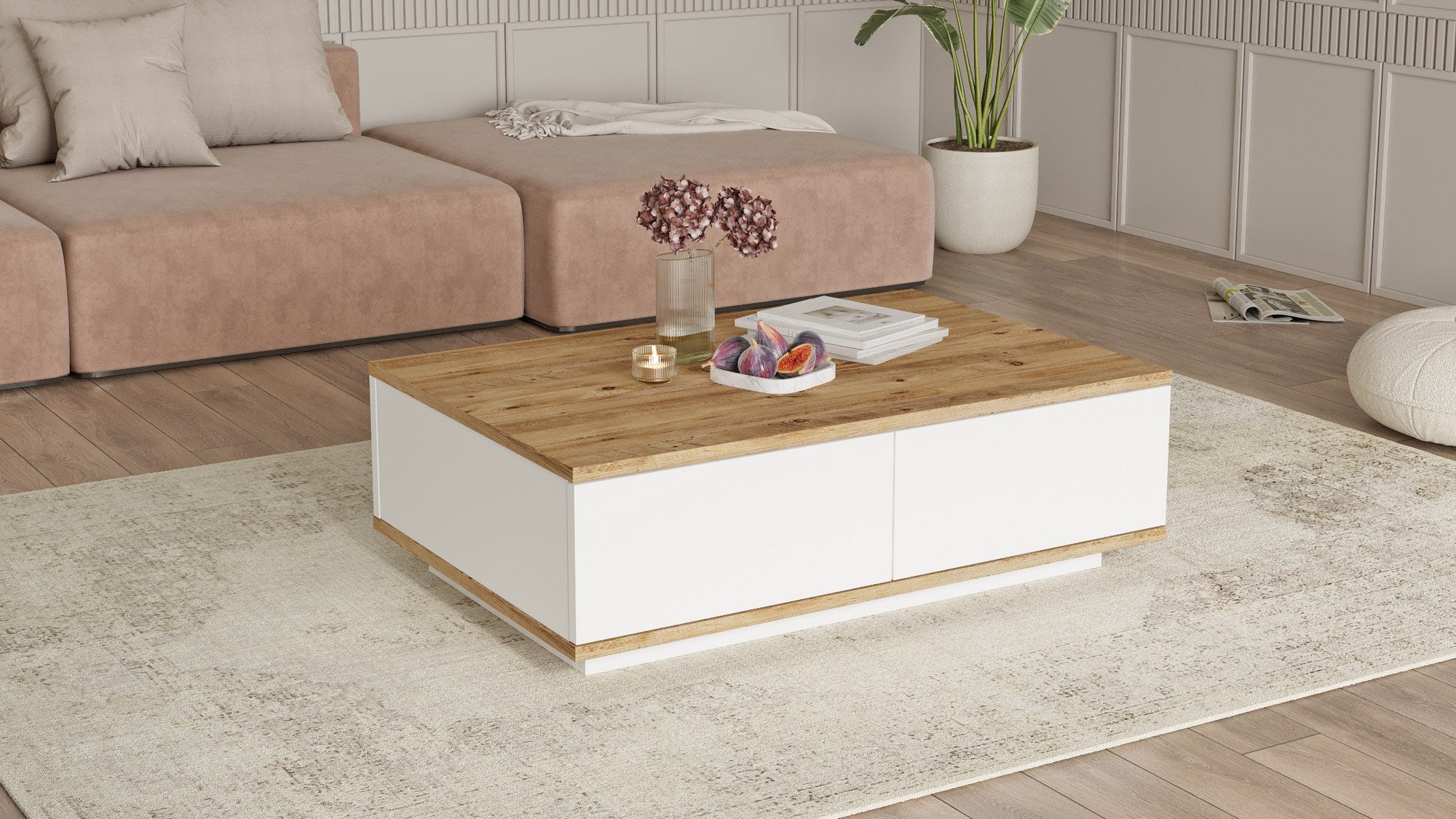 Tables Basses Fr14-Aw - Pin Atlantique / Blanc