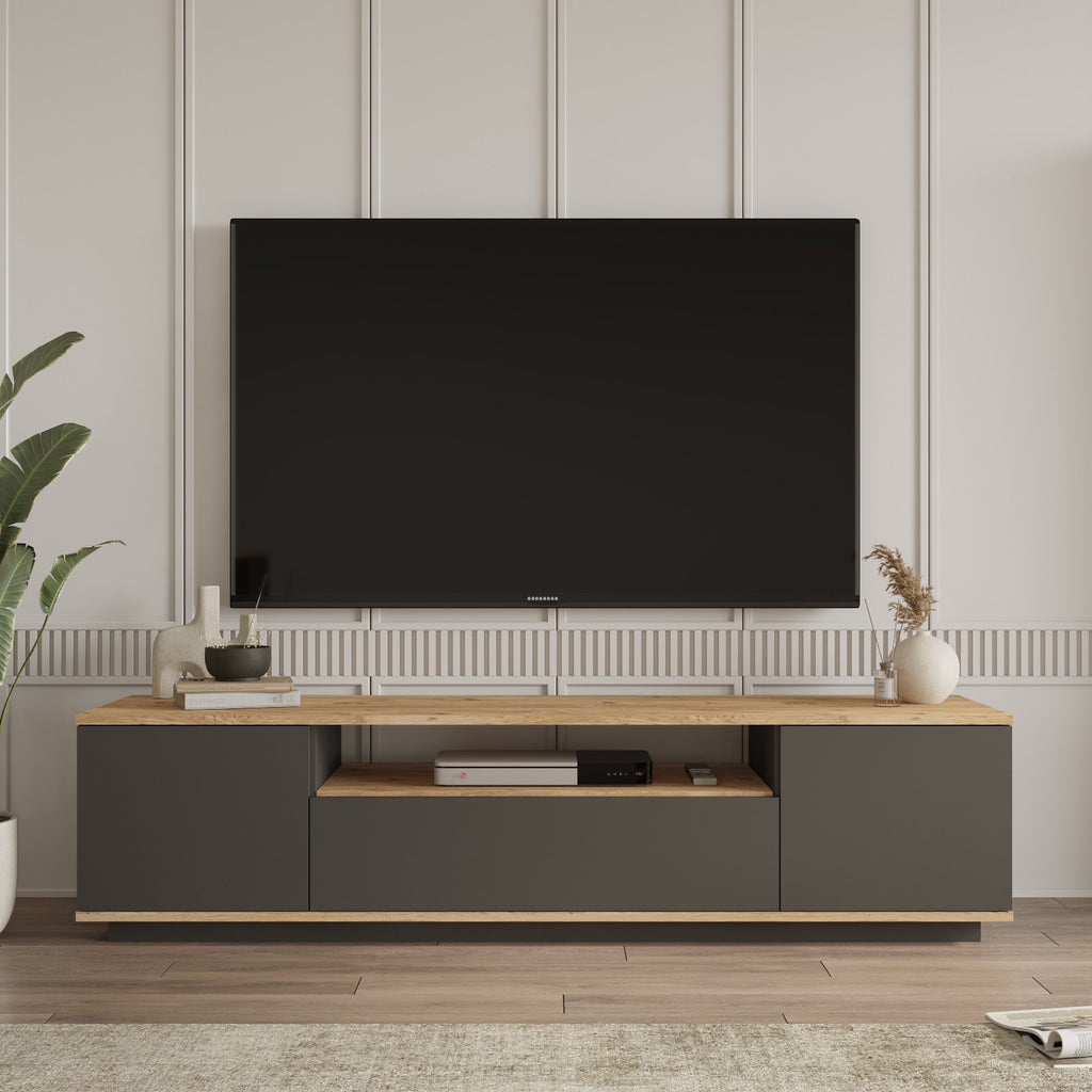 Meubles Tv Fr7-Aa - Pin Atlantique / Anthracite