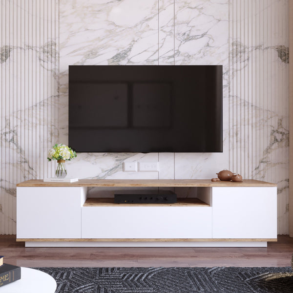 TV Unit Fr7-Aw - Atlantic Pine / White