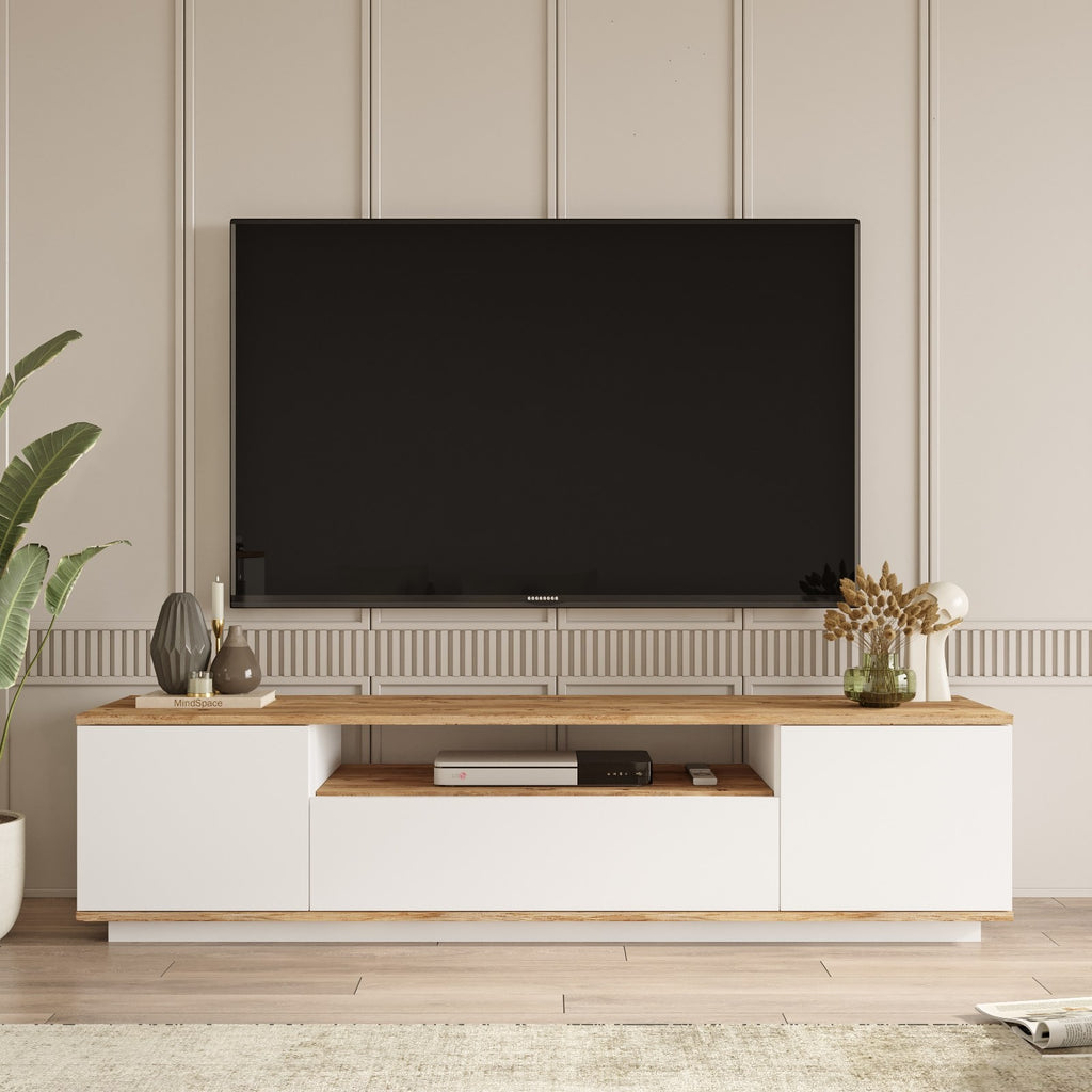 Meubles Tv Fr7-Aw - Pin Atlantique / Blanc