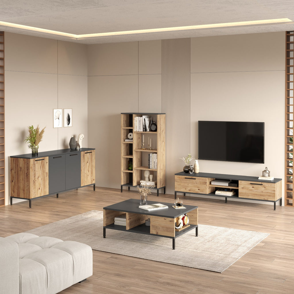 Ensembles De Meubles De Salon Rl6-Aa - Pin Atlantique / Anthracite