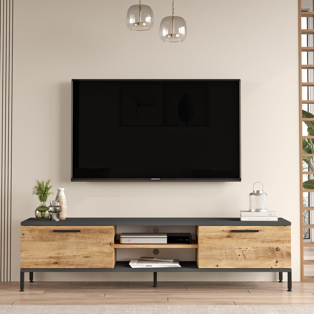 Meubles Tv Rl1-Aa - Pin Atlantique / Anthracite