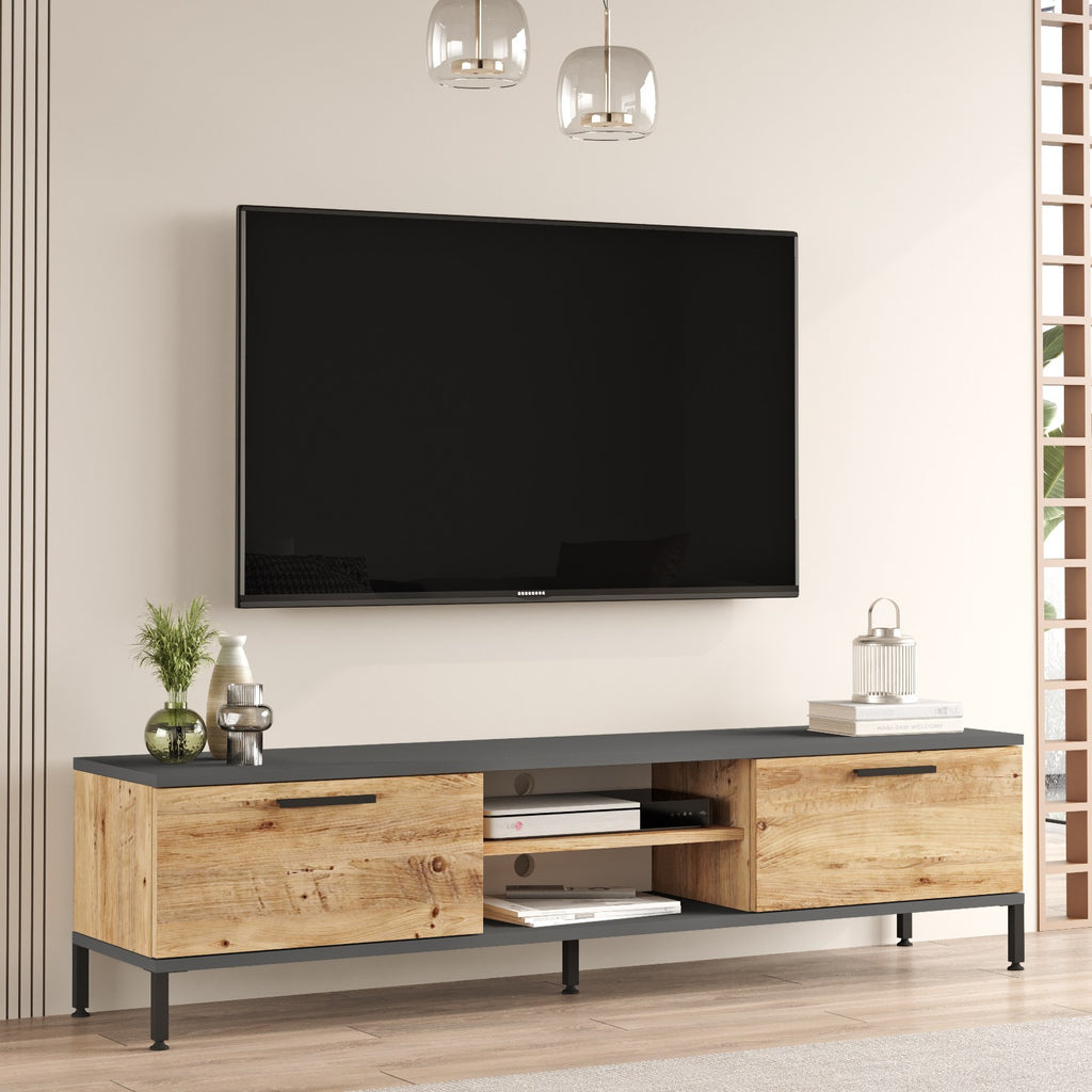 Meubles Tv Rl1-Aa - Pin Atlantique / Anthracite