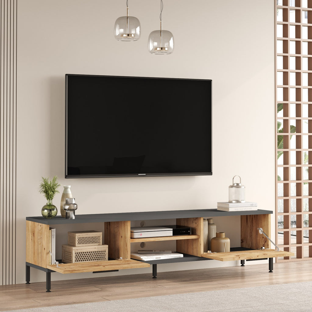 Meubles Tv Rl1-Aa - Pin Atlantique / Anthracite