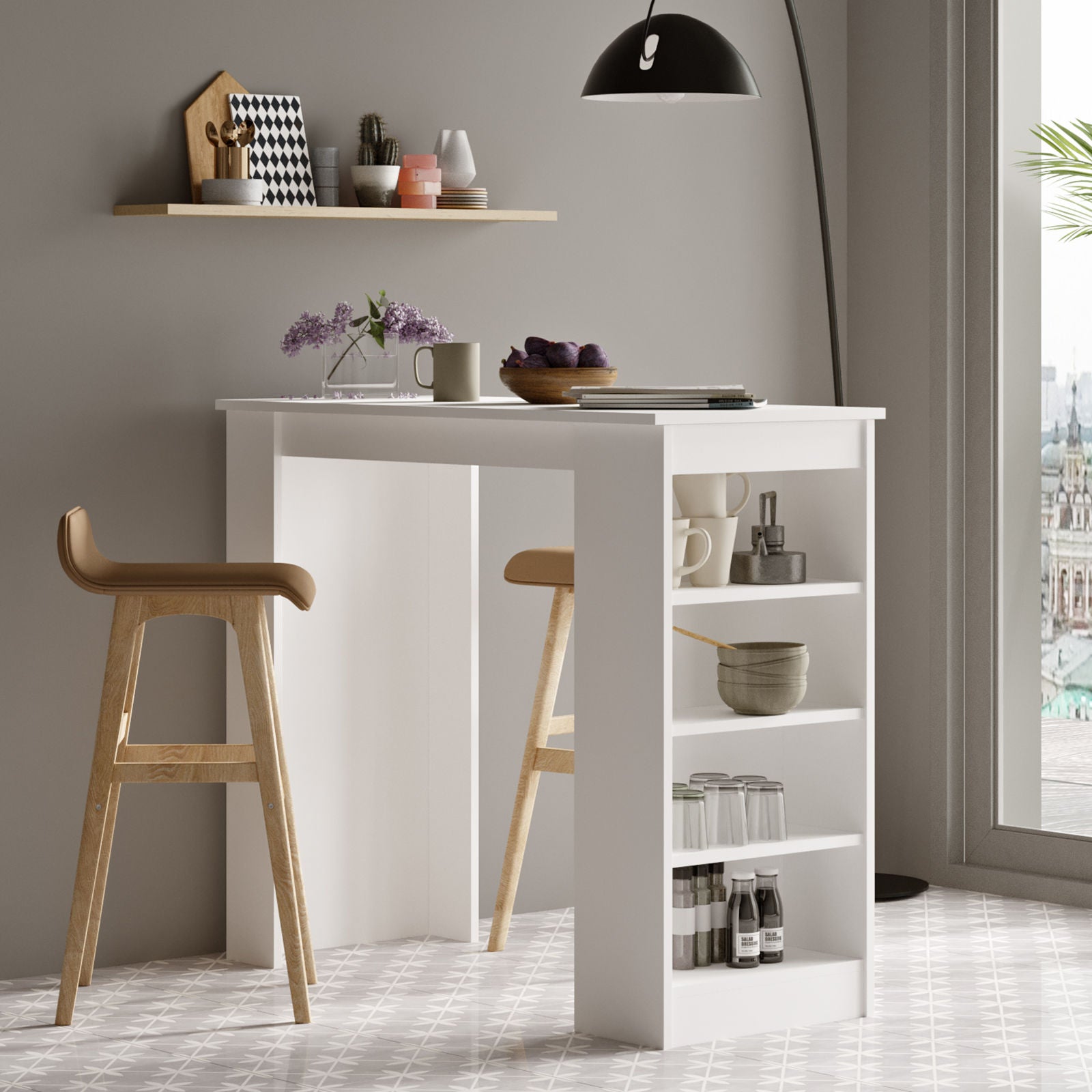 Tables De Bar St1-W - Blanc