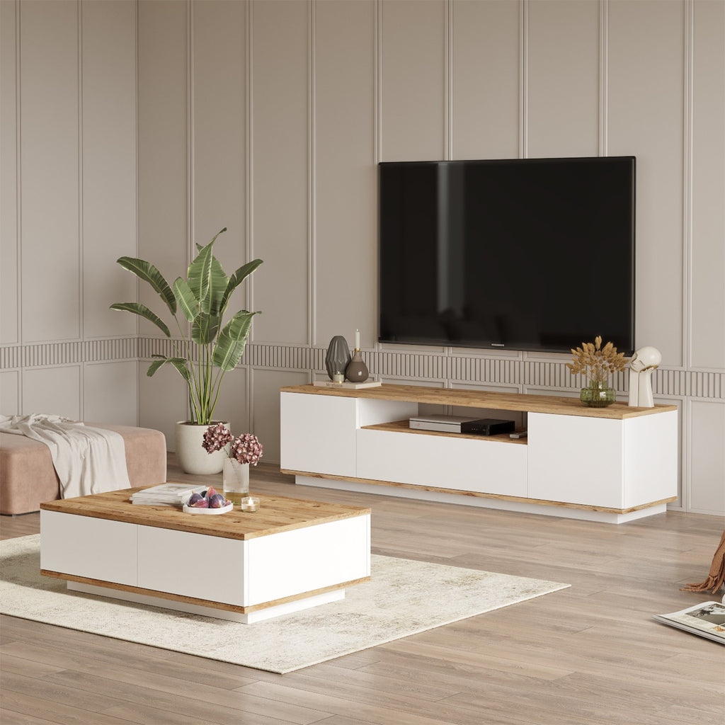 Ensembles De Meubles De Salon Fr17-Aw - Pin Atlantique / Blanc