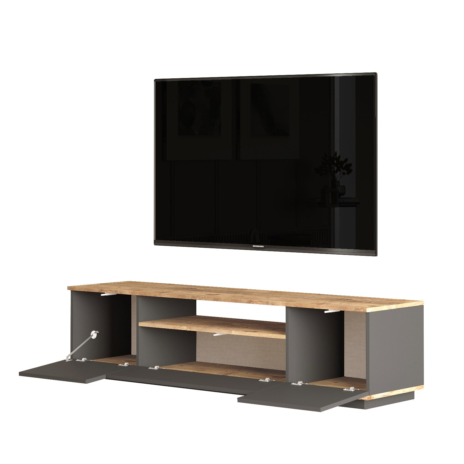 Ensembles De Meubles De Salon Fr18-Aa - Pin Atlantique / Anthracite