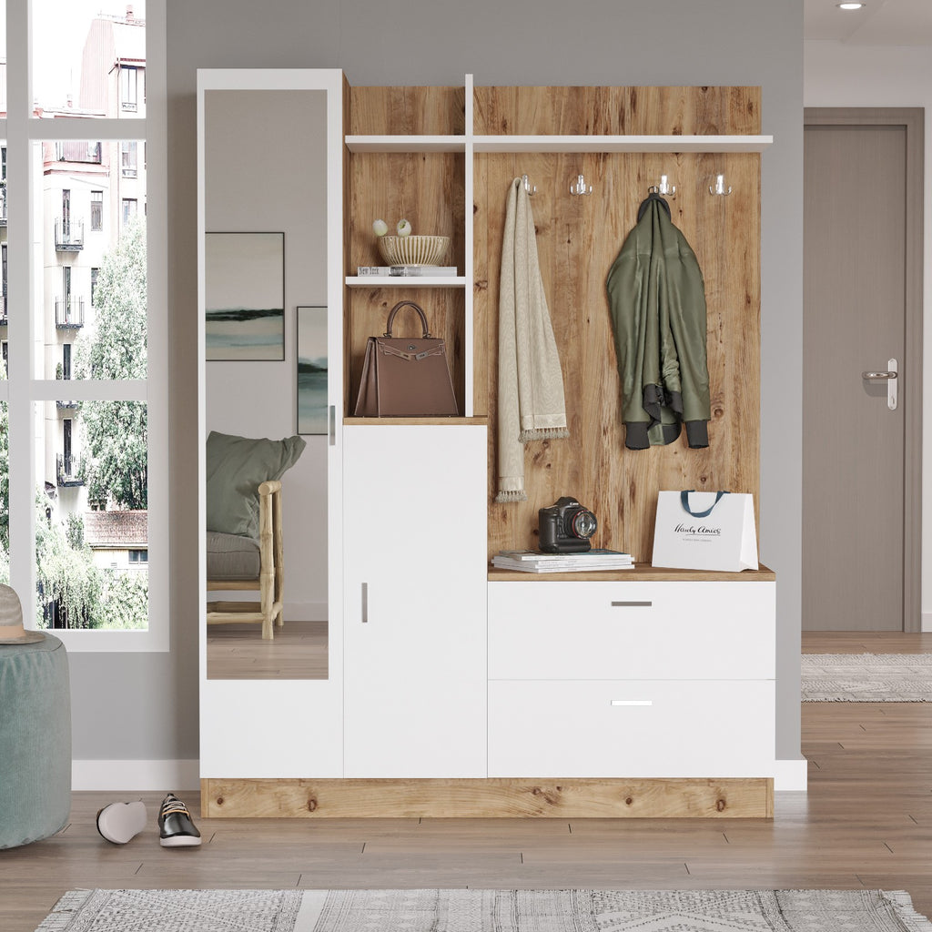 Meubles D'Entrée Dd5-Aw - Pin Atlantique / Blanc